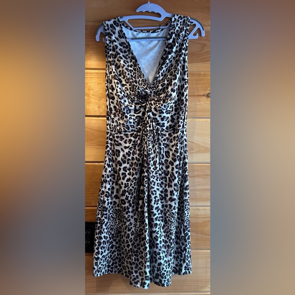 Leopard Print Midi Dress